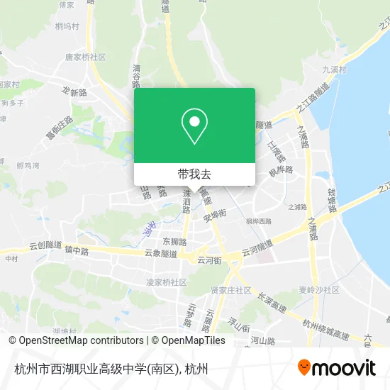 杭州市西湖职业高级中学(南区)地图