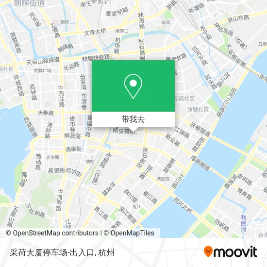 采荷大厦停车场-出入口地图