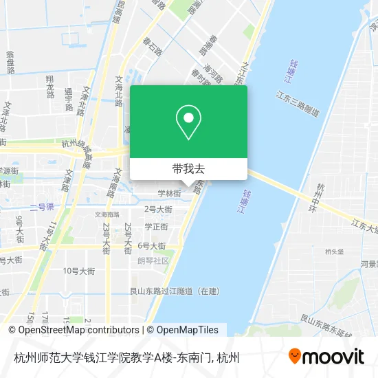 杭州师范大学钱江学院教学A楼-东南门地图