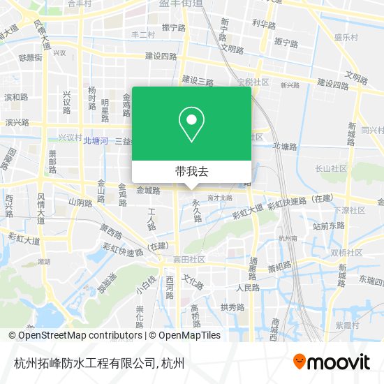 杭州拓峰防水工程有限公司地图