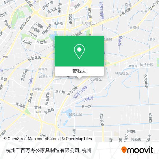 杭州千百万办公家具制造有限公司地图