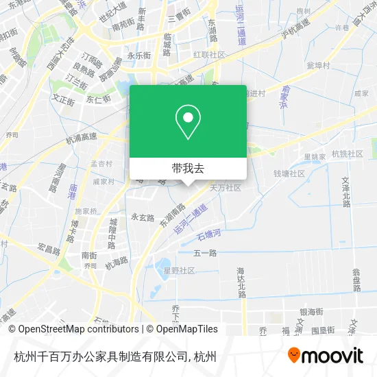 杭州千百万办公家具制造有限公司地图