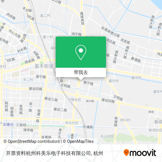 开票资料杭州科美乐电子科技有限公司地图