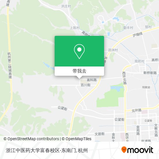 浙江中医药大学富春校区-东南门地图