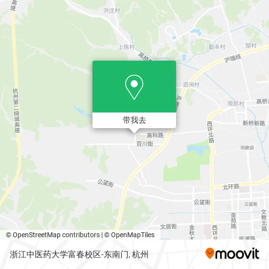浙江中医药大学富春校区-东南门地图