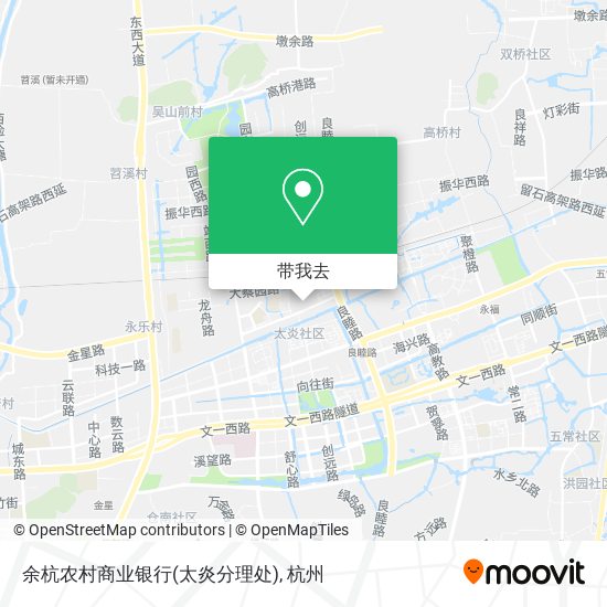 余杭农村商业银行(太炎分理处)地图