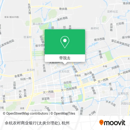 余杭农村商业银行(太炎分理处)地图
