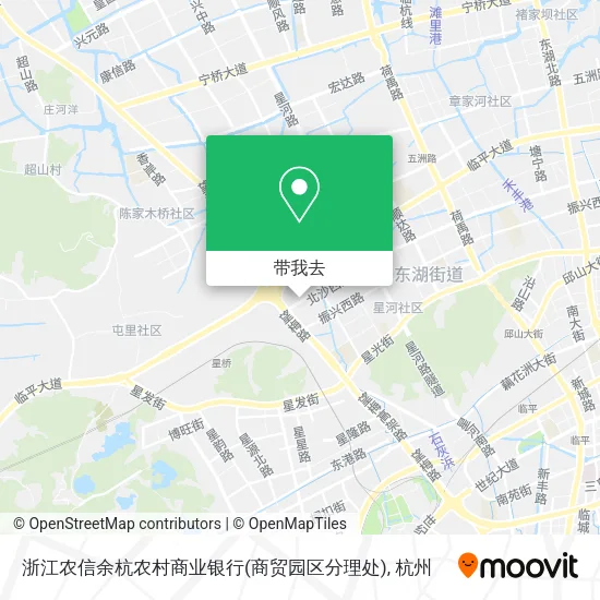 浙江农信余杭农村商业银行(商贸园区分理处)地图