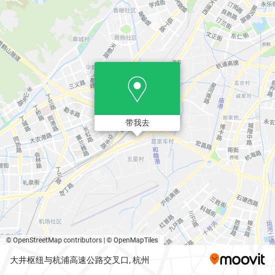 大井枢纽与杭浦高速公路交叉口地图