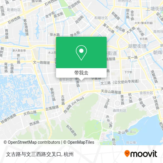 文古路与文三西路交叉口地图