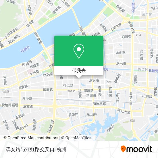 滨安路与江虹路交叉口地图