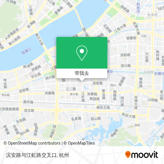 滨安路与江虹路交叉口地图