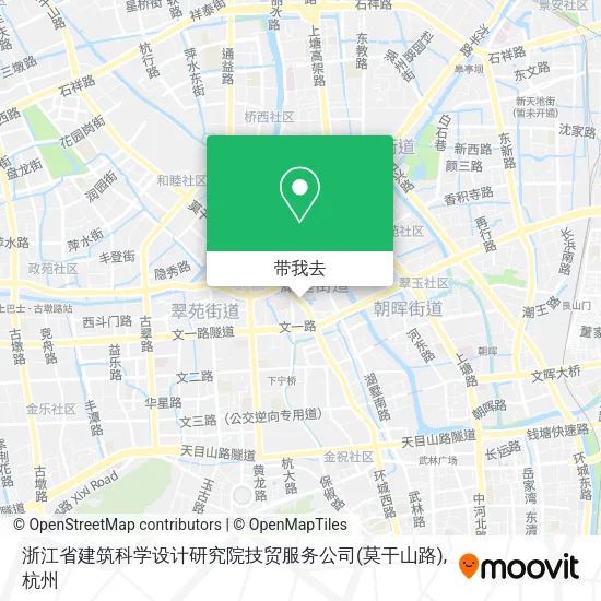 浙江省建筑科学设计研究院技贸服务公司(莫干山路)地图