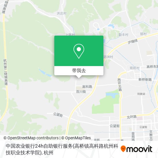 中国农业银行24h自助银行服务(高桥镇高科路杭州科技职业技术学院)地图