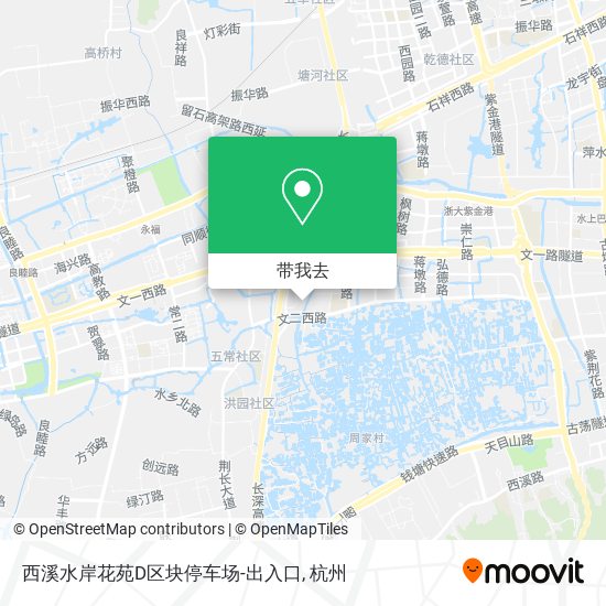 西溪水岸花苑D区块停车场-出入口地图