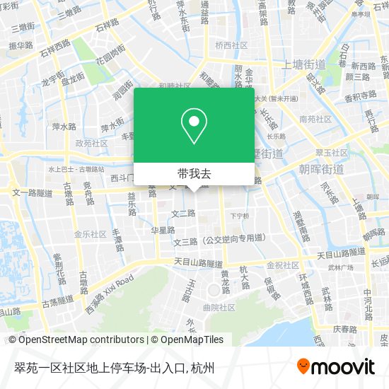 翠苑一区社区地上停车场-出入口地图