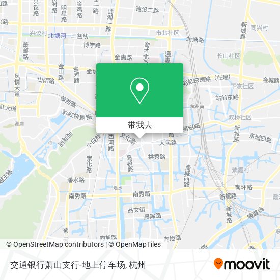 交通银行萧山支行-地上停车场地图