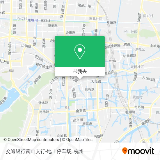 交通银行萧山支行-地上停车场地图