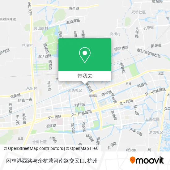 闲林港西路与余杭塘河南路交叉口地图