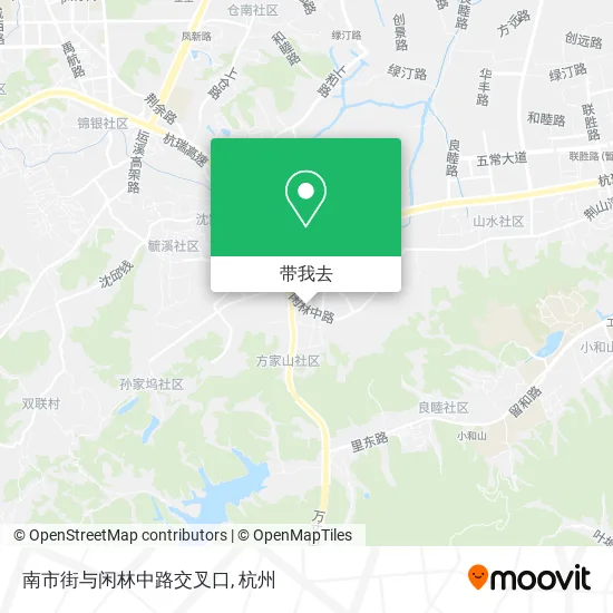 南市街与闲林中路交叉口地图