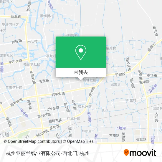 杭州亚丽丝线业有限公司-西北门地图