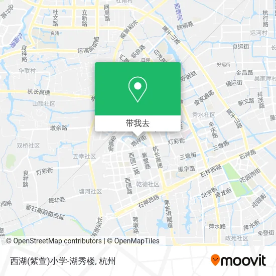 西湖(紫萱)小学-湖秀楼地图