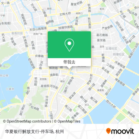 华夏银行解放支行-停车场地图