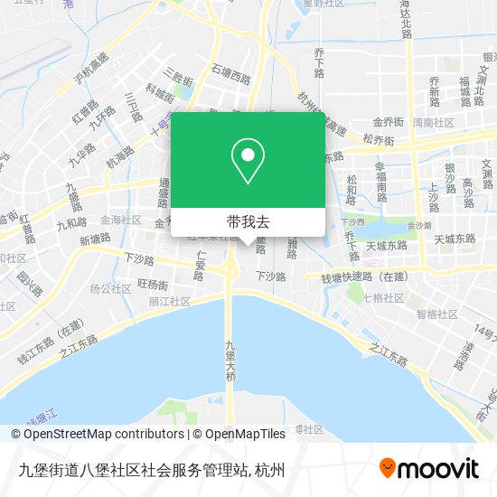九堡街道八堡社区社会服务管理站地图