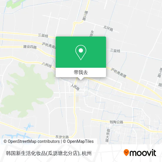 韩国新生活化妆品(瓜沥塘北分店)地图