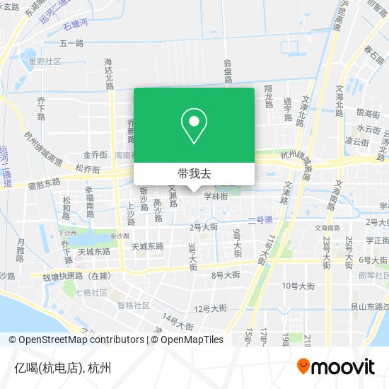 亿喝(杭电店)地图