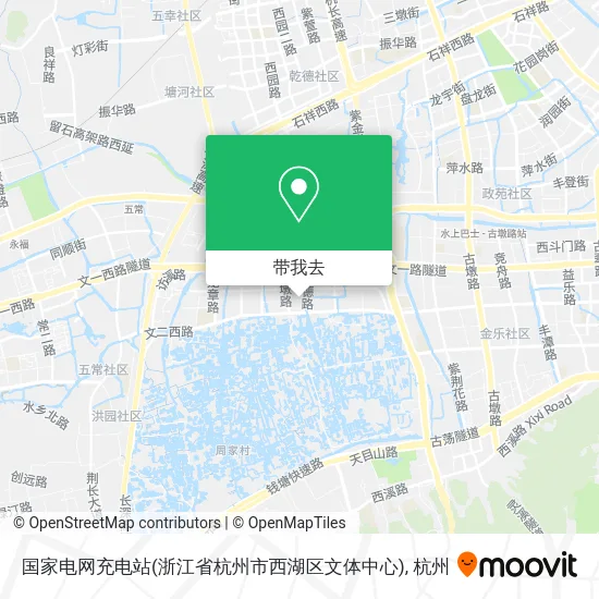 国家电网充电站(浙江省杭州市西湖区文体中心)地图