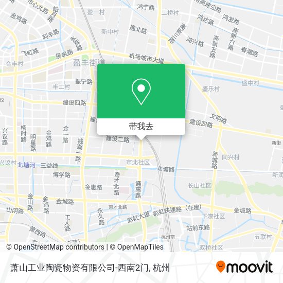 萧山工业陶瓷物资有限公司-西南2门地图