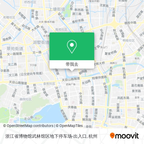 浙江省博物馆武林馆区地下停车场-出入口地图