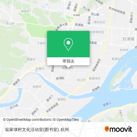 翁家埭村文化活动室(图书室)地图