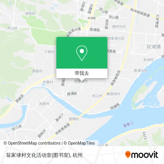 翁家埭村文化活动室(图书室)地图