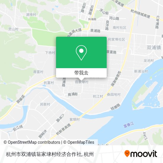 杭州市双浦镇翁家埭村经济合作社地图
