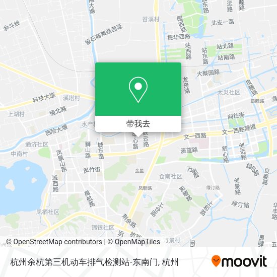 杭州余杭第三机动车排气检测站-东南门地图