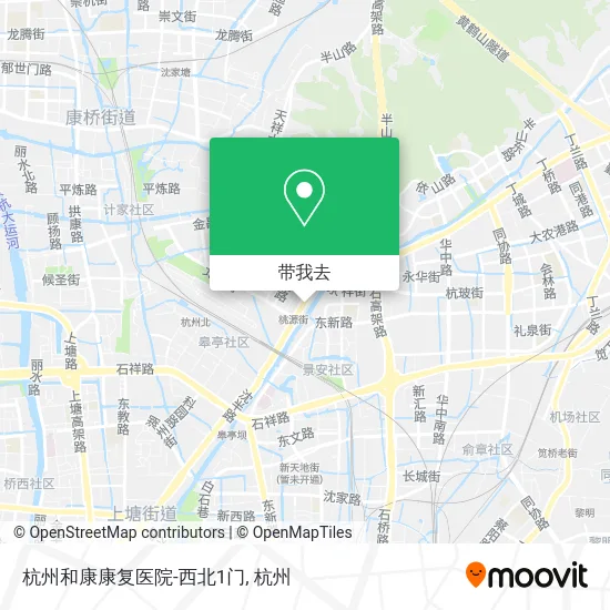 杭州和康康复医院-西北1门地图