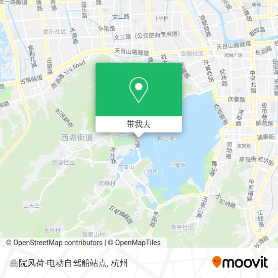 曲院风荷-电动自驾船站点地图