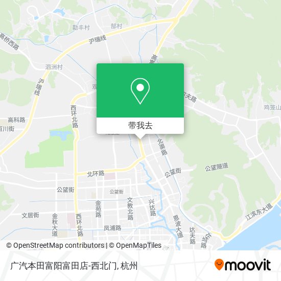 广汽本田富阳富田店-西北门地图