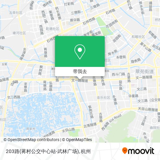 203路(蒋村公交中心站-武林广场)地图