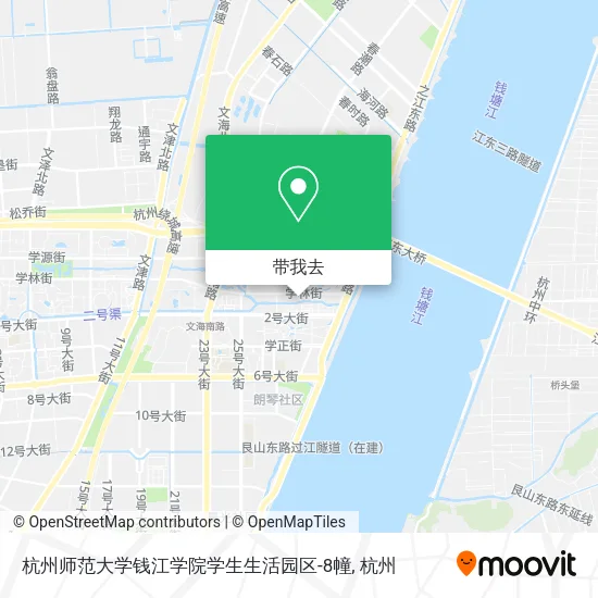 杭州师范大学钱江学院学生生活园区-8幢地图