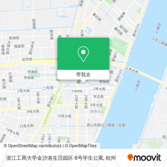 浙江工商大学金沙港生活园区-8号学生公寓地图