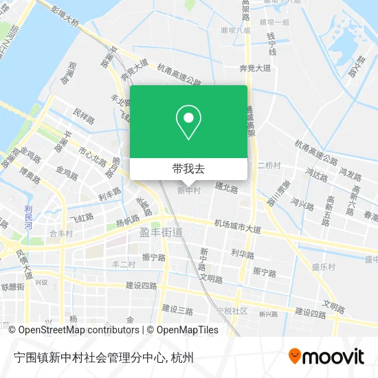 宁围镇新中村社会管理分中心地图