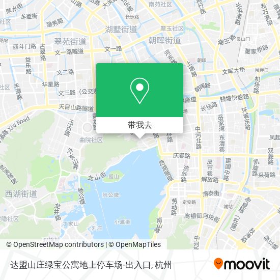 达盟山庄绿宝公寓地上停车场-出入口地图