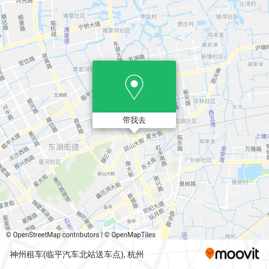 神州租车(临平汽车北站送车点)地图