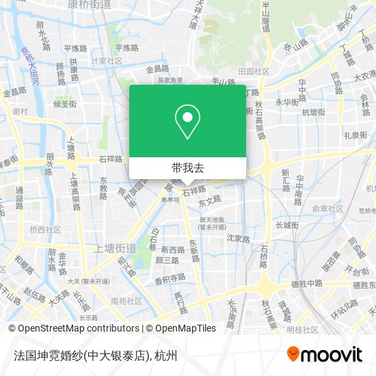 法国坤霓婚纱(中大银泰店)地图