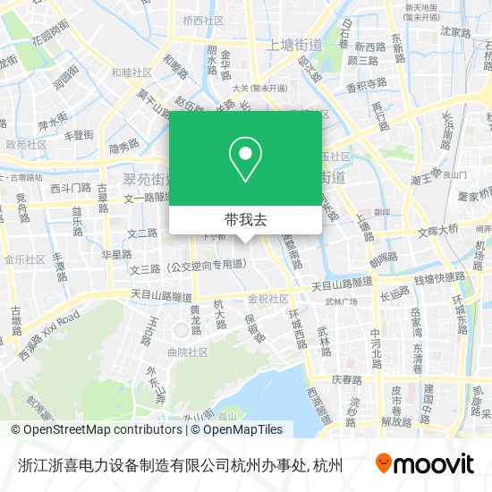 浙江浙喜电力设备制造有限公司杭州办事处地图