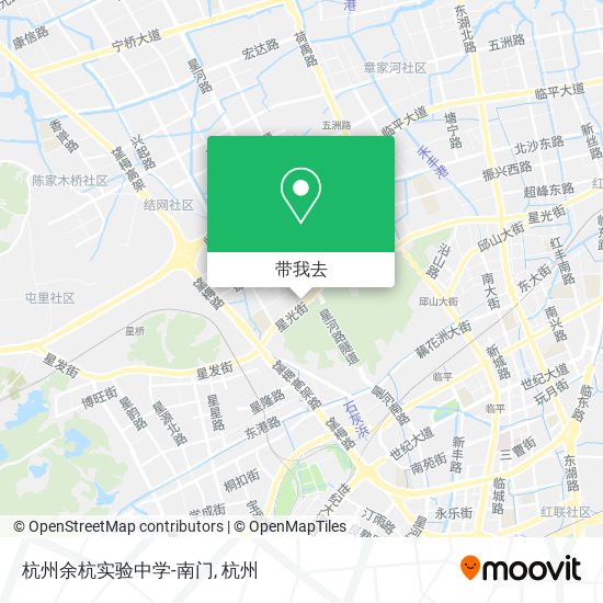 杭州余杭实验中学-南门地图