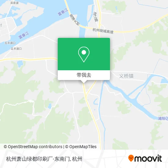 杭州萧山绿都印刷厂-东南门地图